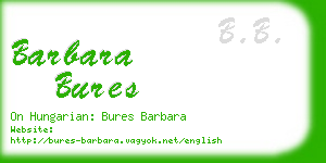barbara bures business card